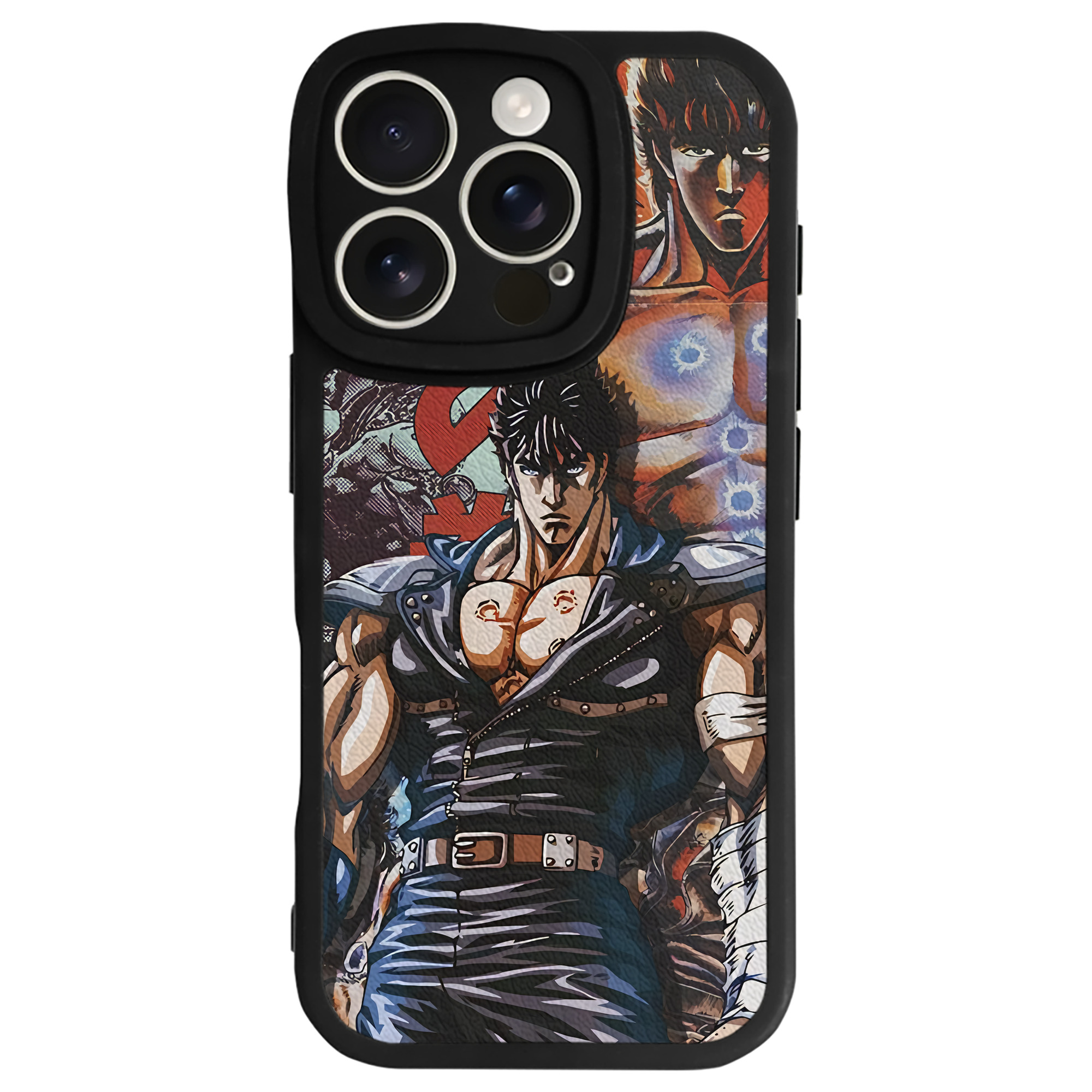 （画像用） 北斗の拳 Fist of the North Star 【iPhone 16シリーズ対応】シリコンスマホケース（レザー調） 材質：シリコン